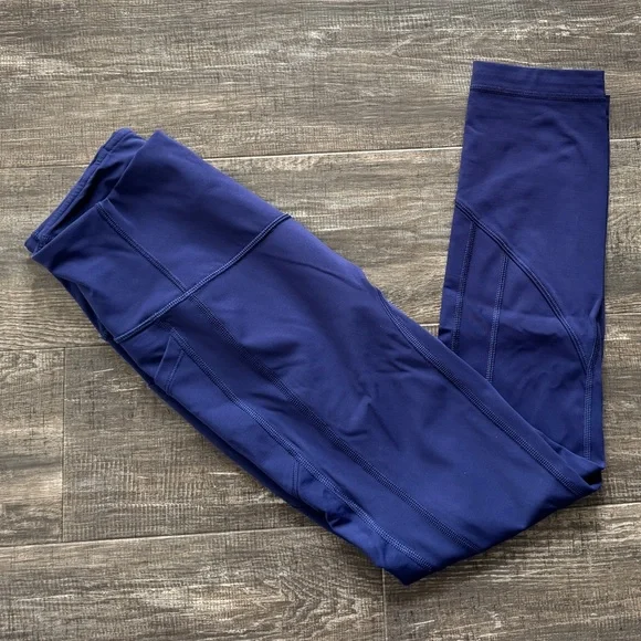 Lululemon high waisted full length blue leggings 4 - Picture 2 of 5